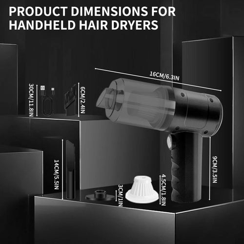 Handheld Car Vacuum Cleaner, 15000PA Portable Cordless, Dual Use of Blowing and Suctionmulti-Nozzles, for Car, Home, Pet, Office